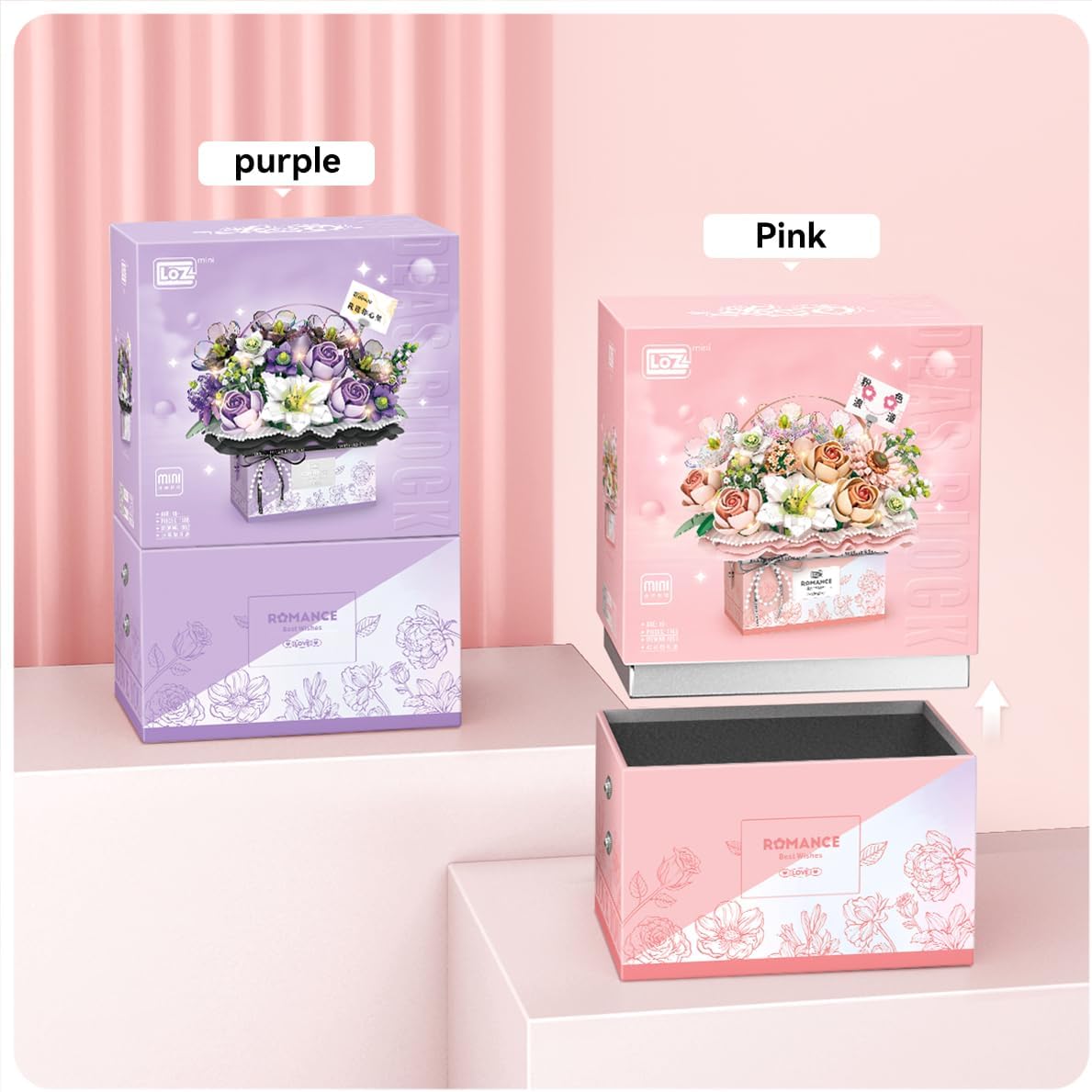 Radiant Rose | LED-Illuminated Bouquet Building Set