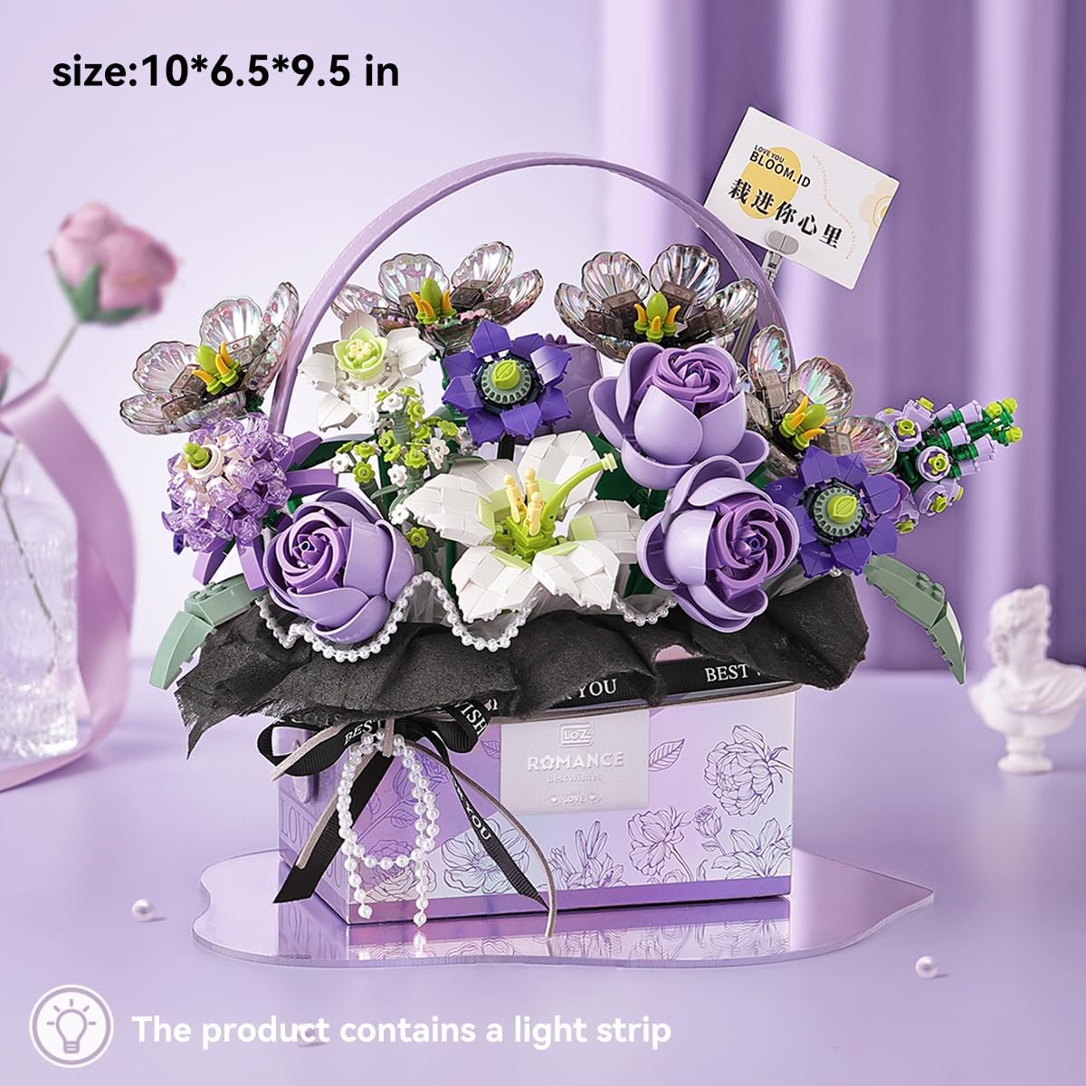 Radiant Rose | LED-Illuminated Bouquet Building Set