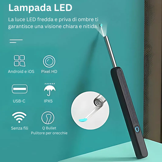 ClearView Pro | Pulitore per Orecchie con Telecamera HD