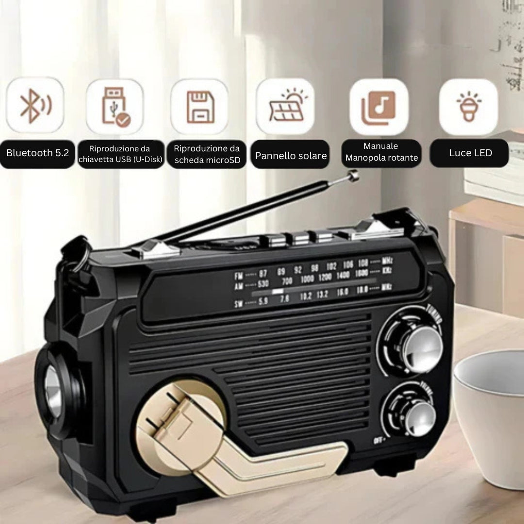 StormGuard | Radio di Emergenza con Power Bank e Allarme SOS