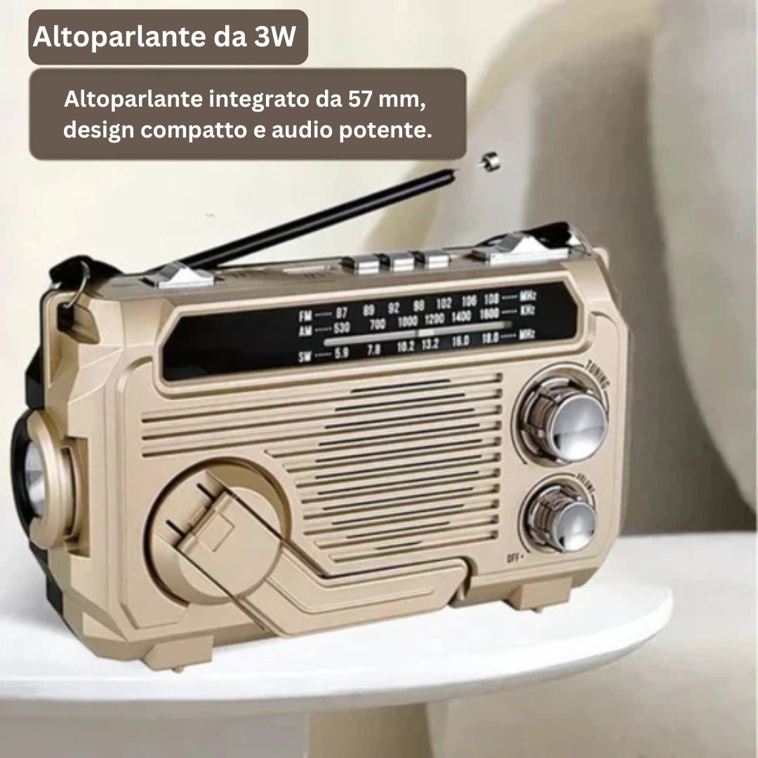 StormGuard | Radio di Emergenza con Power Bank e Allarme SOS