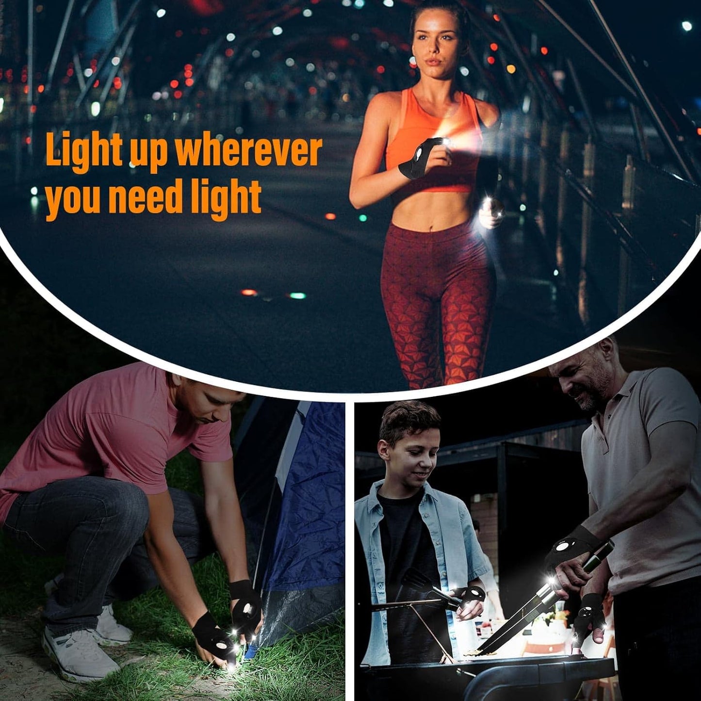 SparkGlove | Guanti luminosi a LED per le dita