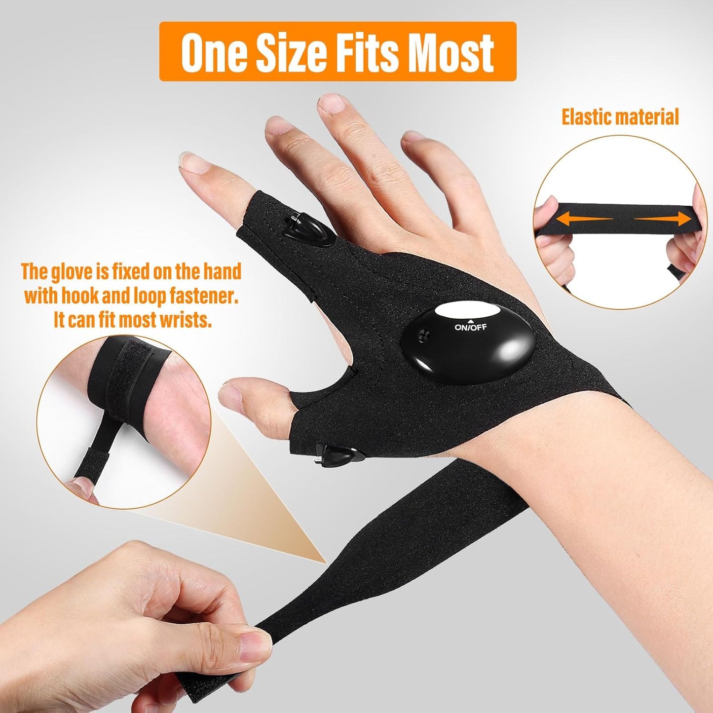 SparkGlove | Guanti luminosi a LED per le dita