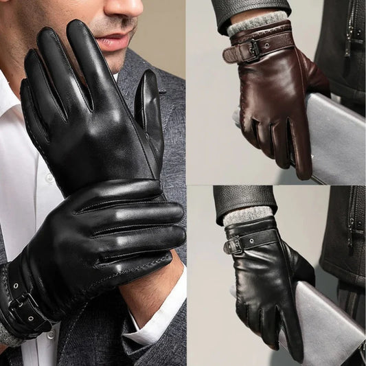 ThermaGloves | Premium Cashmere-Lined Touchscreen Leather Gloves